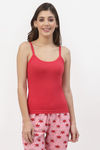 Floret Cotton Camisole (Pack of 2) - Red Peach — thumbnail 6